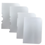 Set da 4 spatole in plastica per decorazione dolci panna e creme attrezzi pasticceria