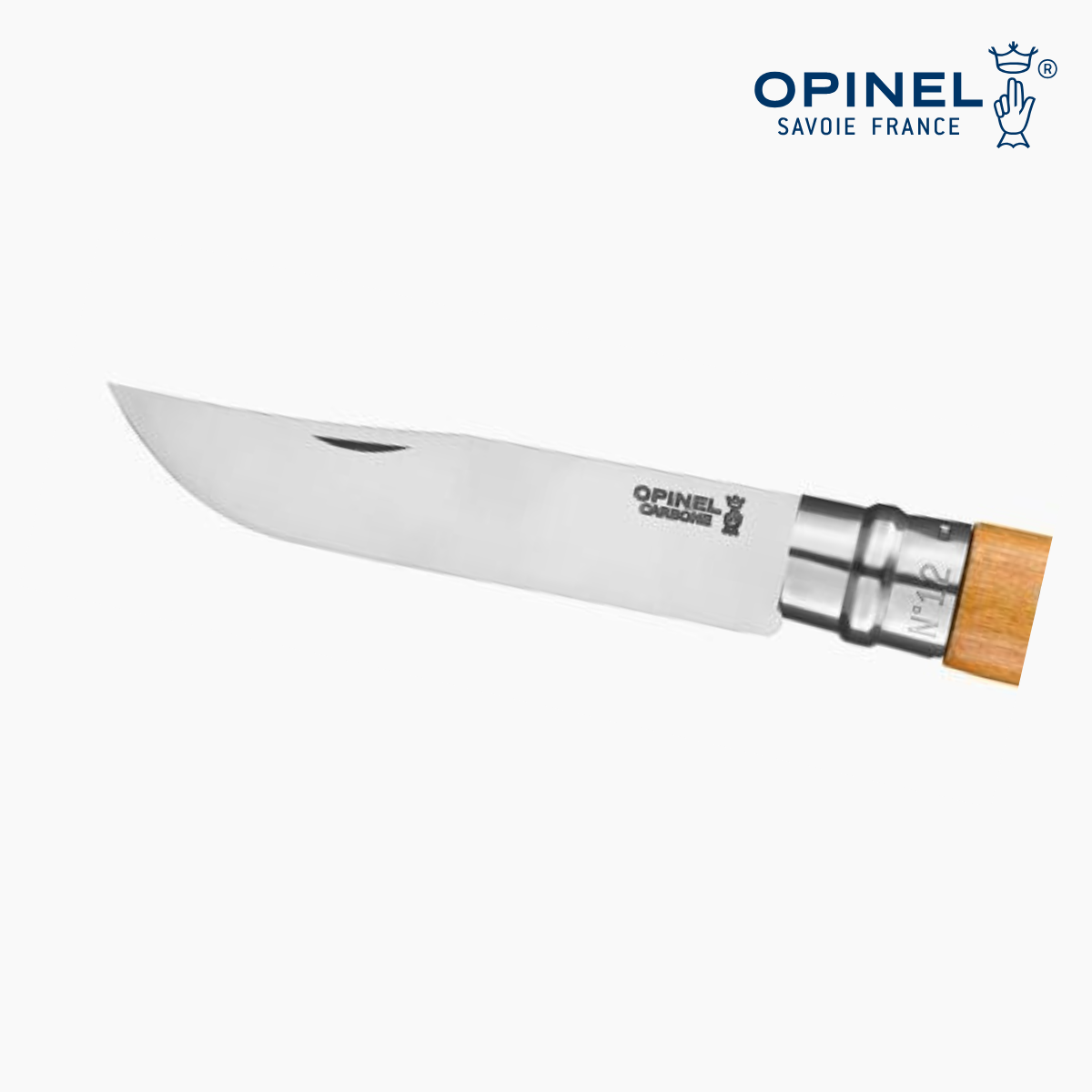 Coltello Opinel acciaio al carbonio lama 9 cm manico faggio tascabile pieghevole