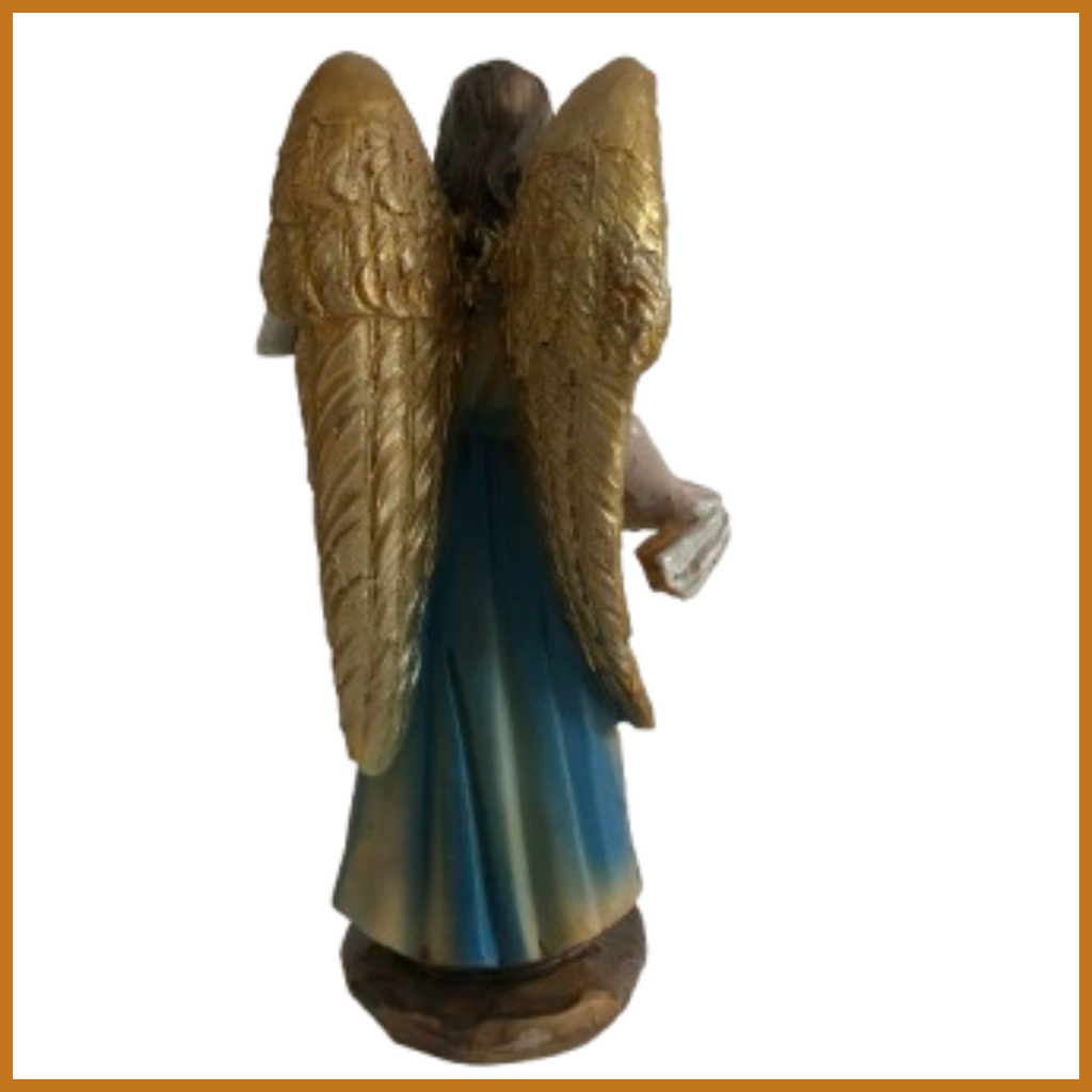 Angelo preseppe in resina 14 cm Statuina decorazioni natalizie