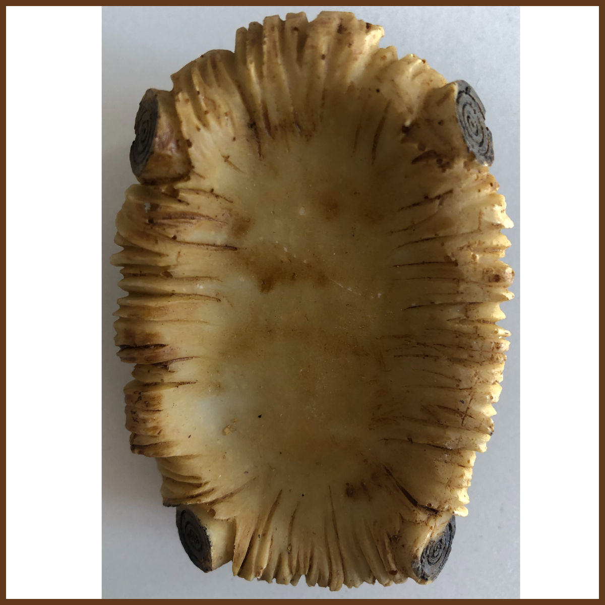 Bambinello con culla preseppe in resina 7 cm Statuina decorazioni natalizie Gesù bambino