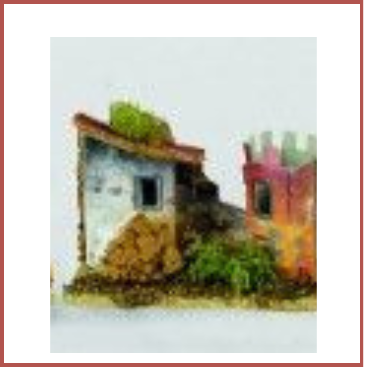 5 Casette per presepe artigianale cartapesta antico decorazioni natale vintage