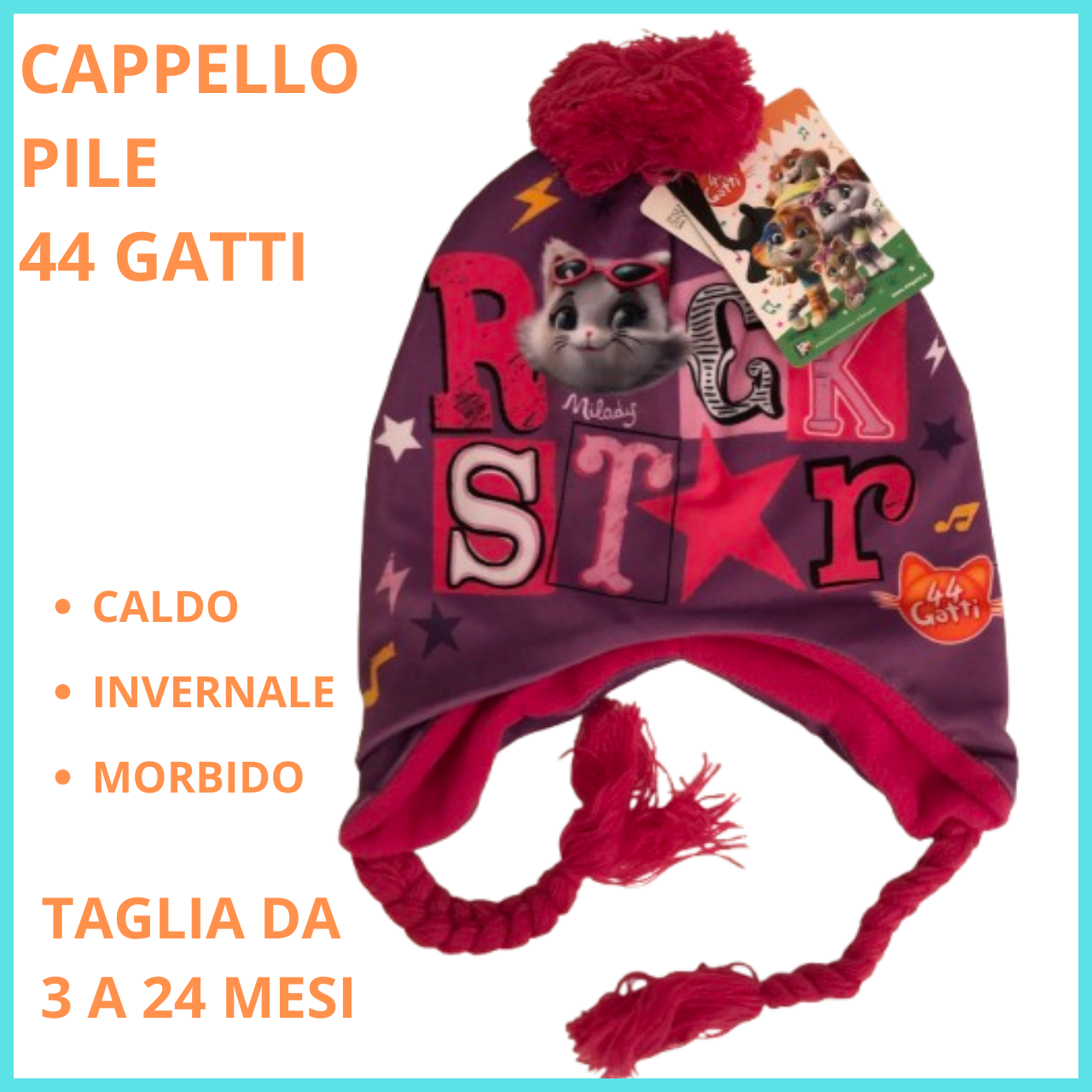 vendita di cappello pile 44 gatti shoppinghome.it