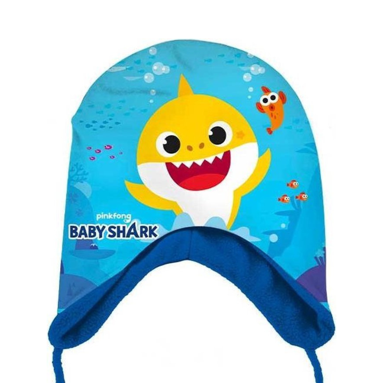 vendita di cappello in pile peruviano con paraorecchie a tema baby shark online da shoppinghome.it 