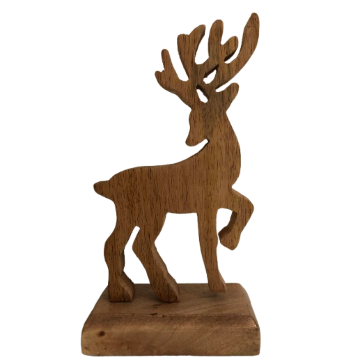 vendita di cervo in legno da 19 cm soprammobile idee regalo natalizie addobbi casa online shoppinghome.it