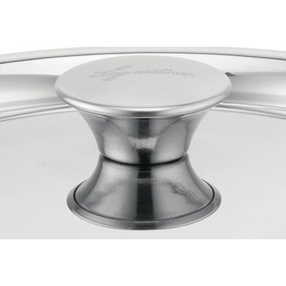 vendita di coperchio per pentole e padelle lagostina deliziosa inox dettaglio pomello serigrafato shoppinghome.it