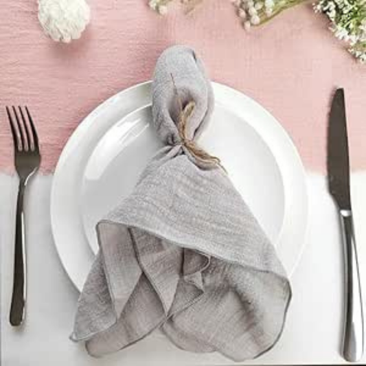 set 2 tovaglioli 40x40 cm in cotone grigio Tognana ellenic
