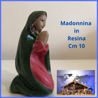 Madonna preseppe in resina 10 cm Statuina madonnina decorazioni natalizie