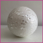 vendita di pallina bianca 100 mm per albero di natale con paillettesshoppinghome.it