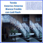 Luci di natale da esterno tenda led catena luminosa decorazioni addobbi natalizi