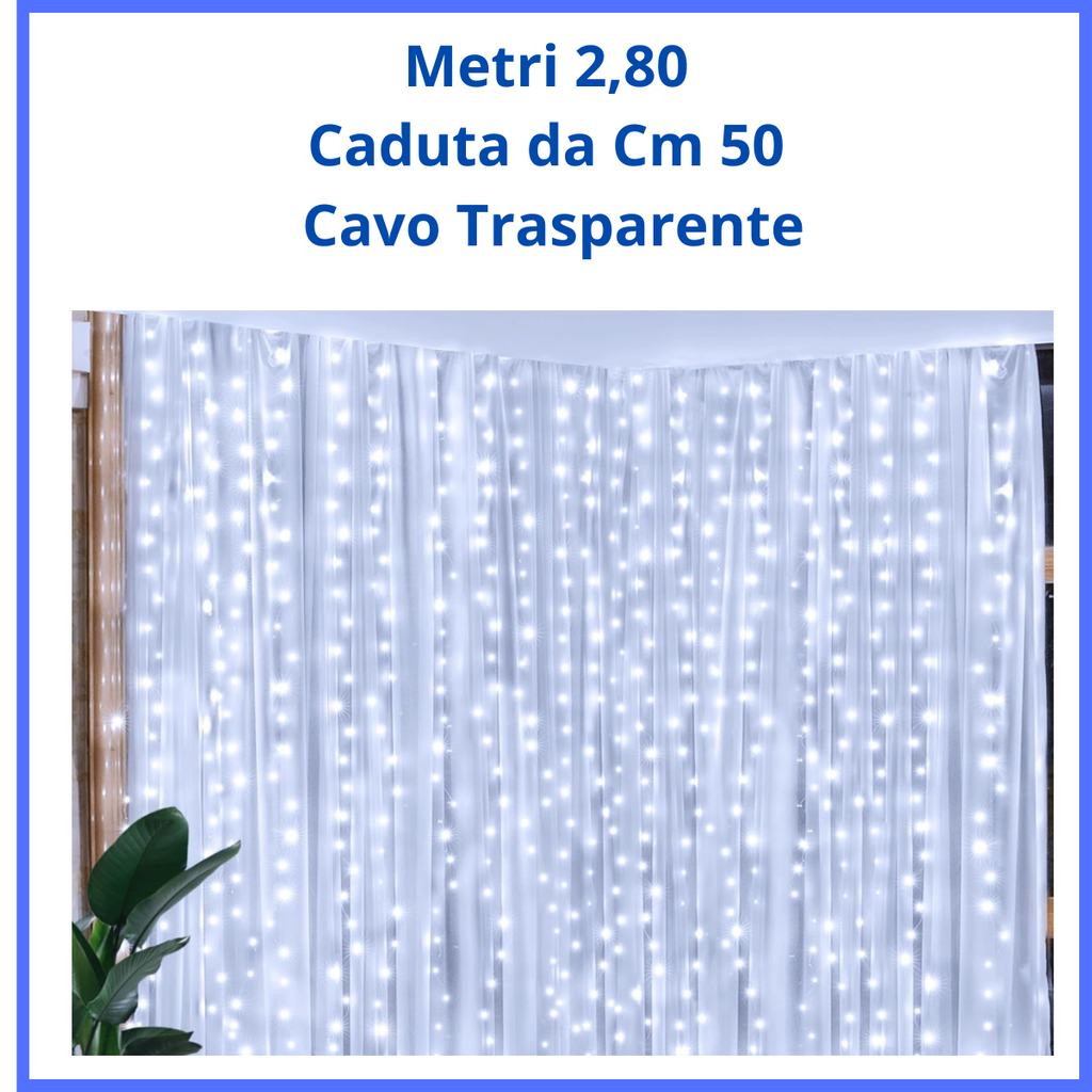 Luci di natale da esterno tenda led catena luminosa decorazioni addobbi natalizi