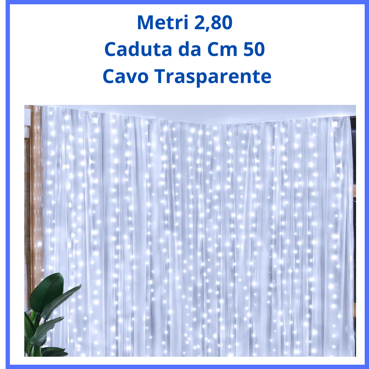 Luci di natale da esterno tenda led catena luminosa decorazioni addobbi natalizi