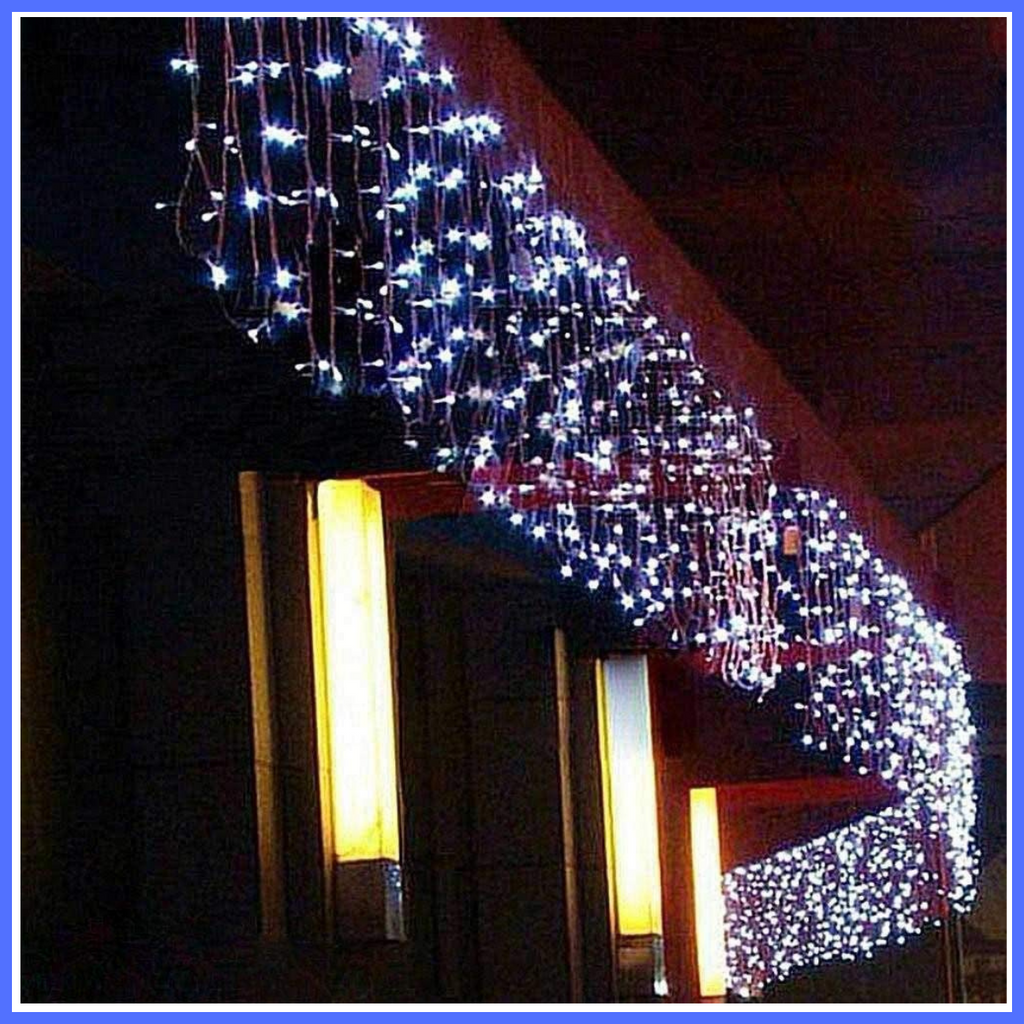 Luci di natale da esterno tenda led catena luminosa decorazioni addobbi natalizi