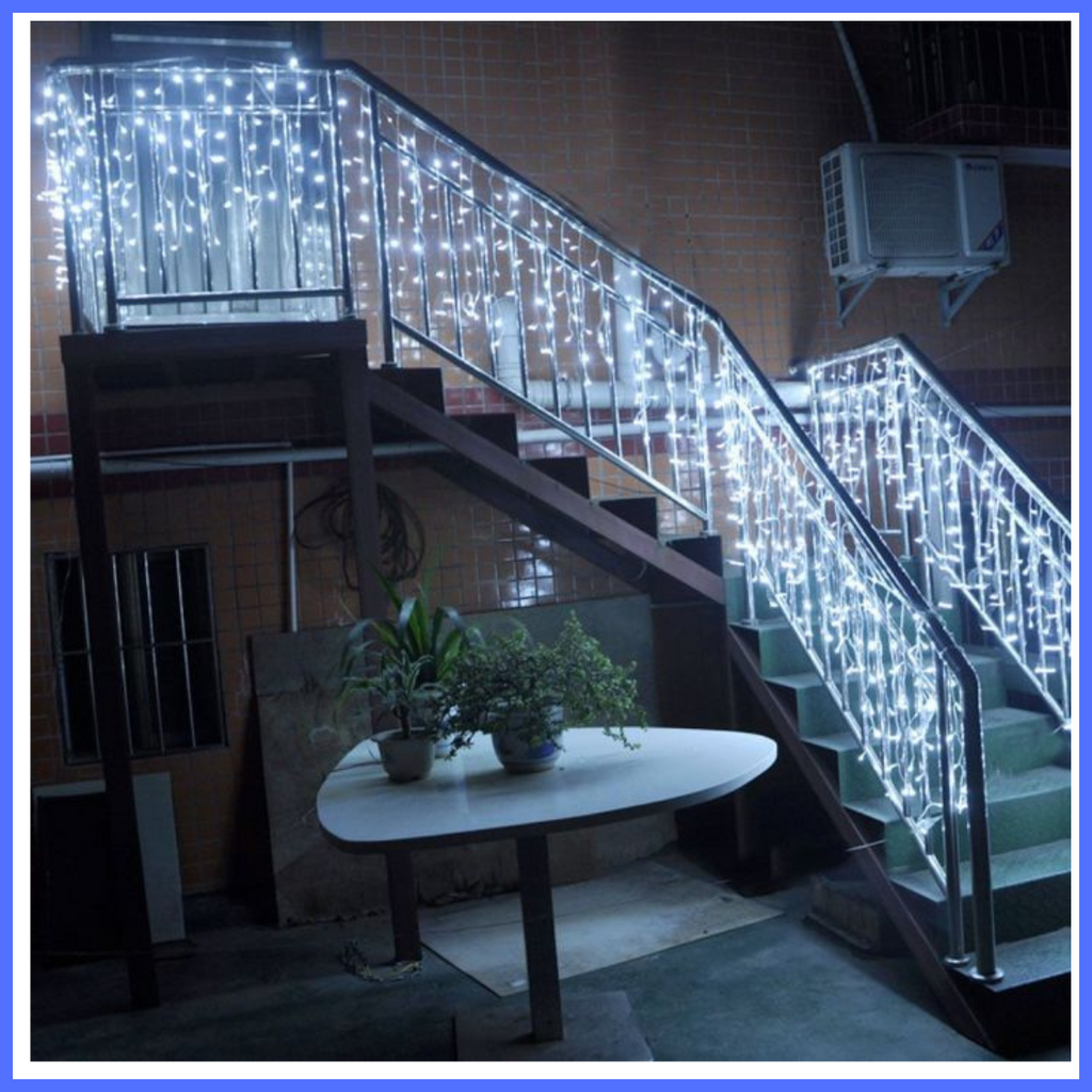 Luci di natale da esterno tenda led catena luminosa decorazioni addobbi natalizi