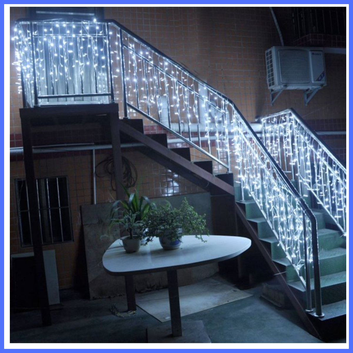 Luci di natale da esterno tenda led catena luminosa decorazioni addobbi natalizi