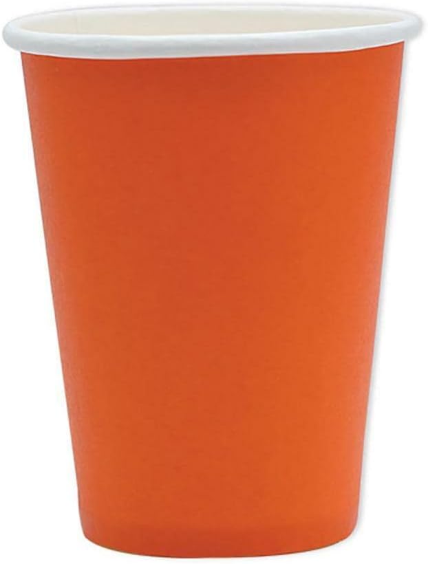 Bicchieri di carta colorati Arancione ideali per party e feste 200ml 25 pezzi