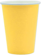 Bicchieri di carta colorati Gialli ideali per party e feste 200ml 25 pezzi