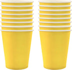 Bicchieri di carta colorati Gialli ideali per party e feste 200ml 25 pezzi