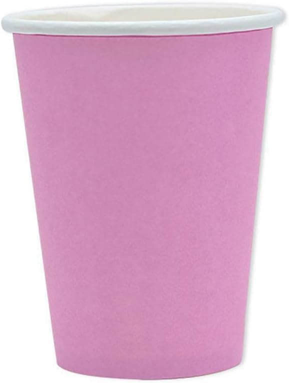 Bicchieri di carta colorati Rosa ideali per party e feste 200ml 25 pezzi