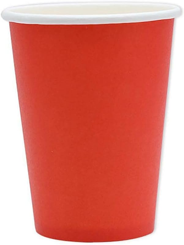 Bicchieri di carta colorati Rosso ideali per party e feste 200ml 25 pezzi