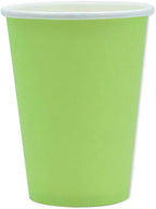 Bicchieri di carta colorati Verde mela ideali per party e feste 200ml 25 pezzi