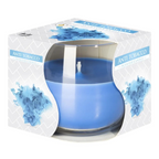 vendita on line di candela profuma in vetro mostrata all'interno del suo scatolo shopppinghome.it