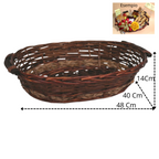 vendita di cesta di vimini marrone con manici con misure online shoppinghome.it