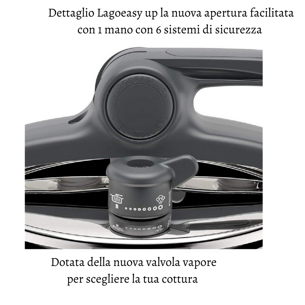 pentola a pressione 7 litri deliziosa con lagoeasyup lagostina 22cm vendita su shoppinghome.it