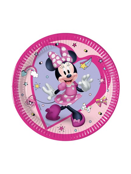 Piatti a tema minnie mouse topolina 20 cm 8 pezzi in carta originali disney