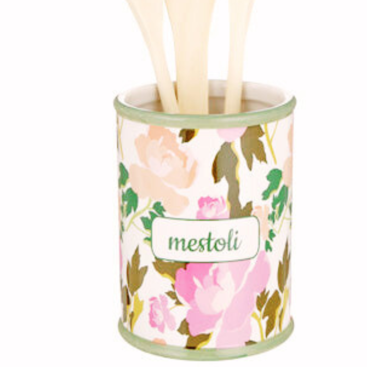 vendita di barattolo ceramica portamestoli con le rose on line su shoppinghome.it