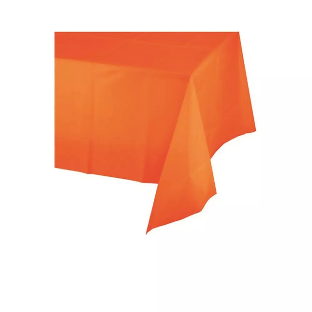 Tovaglia tinta unita colore Arancio misura 137x274 cm in plastica