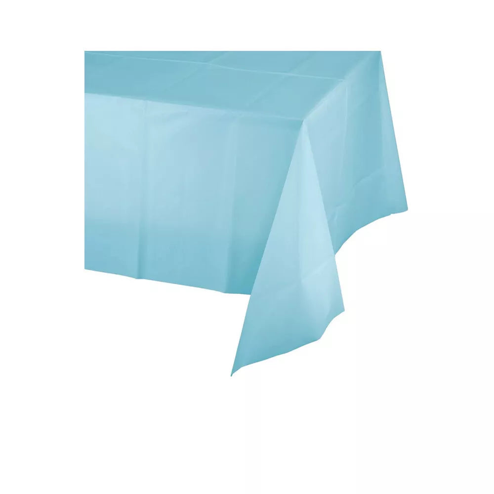 Tovaglia tinta unita colore Azzurro misura 137x274 cm in plastica