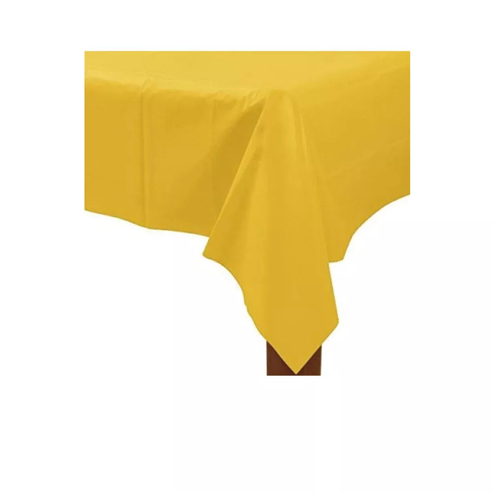 Tovaglia tinta unita colore Giallo misura 137x274 cm in plastica