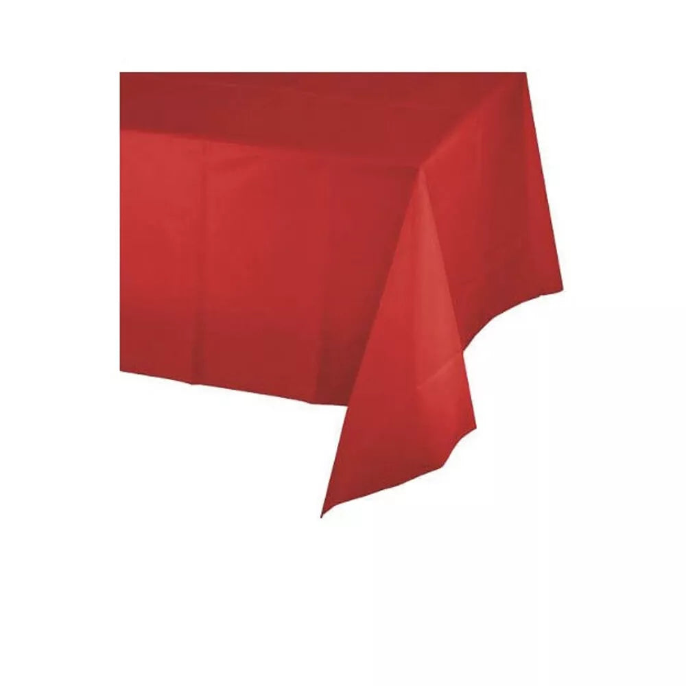 Tovaglia tinta unita colore Rossa misura 137x274 cm in plastica