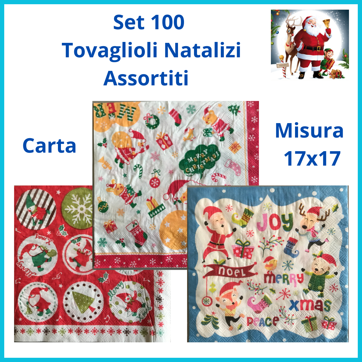 100 Tovaglioli natalizi di carta per la tavola di natale decorazioni casa